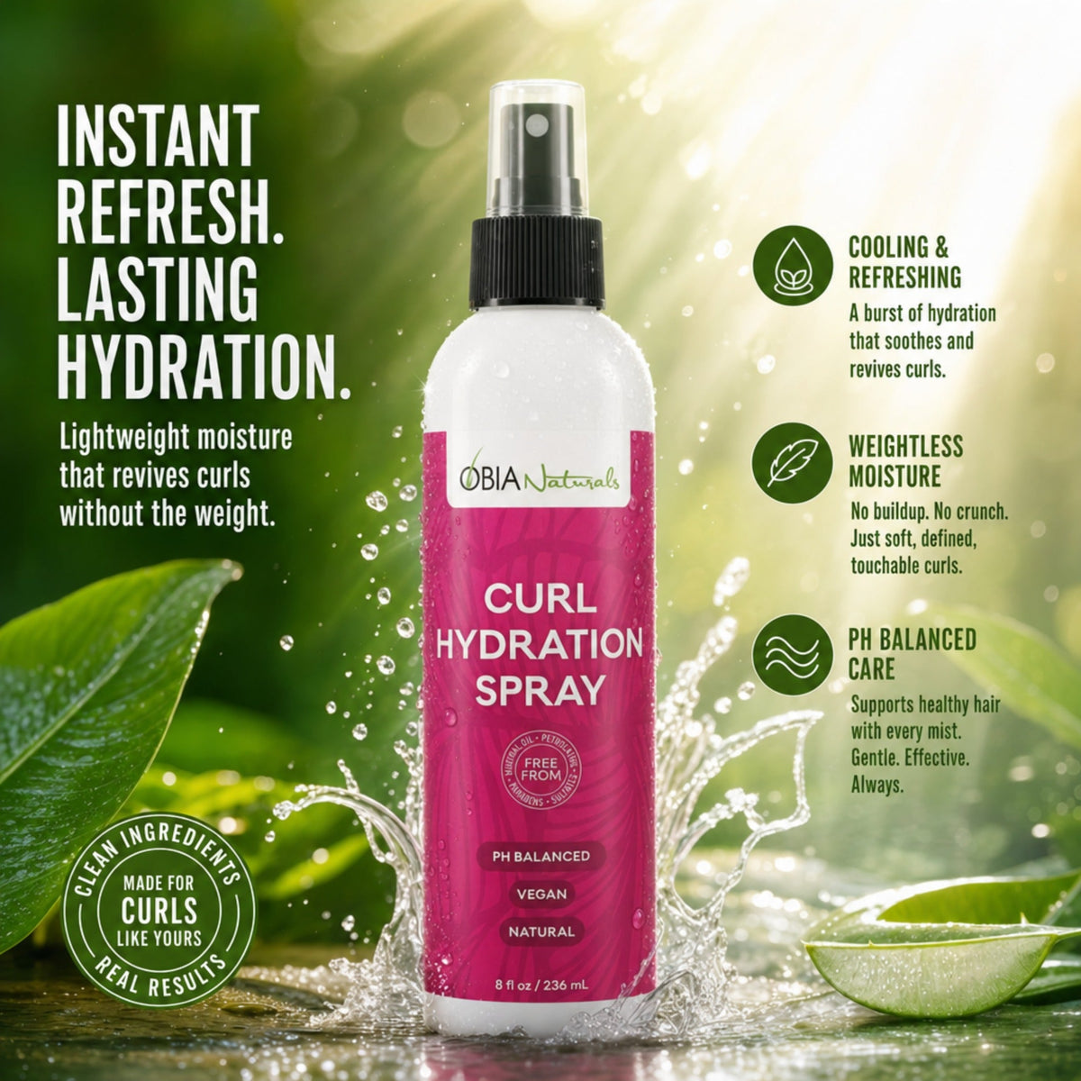 OBIA Naturals Curl Hydration Spray
