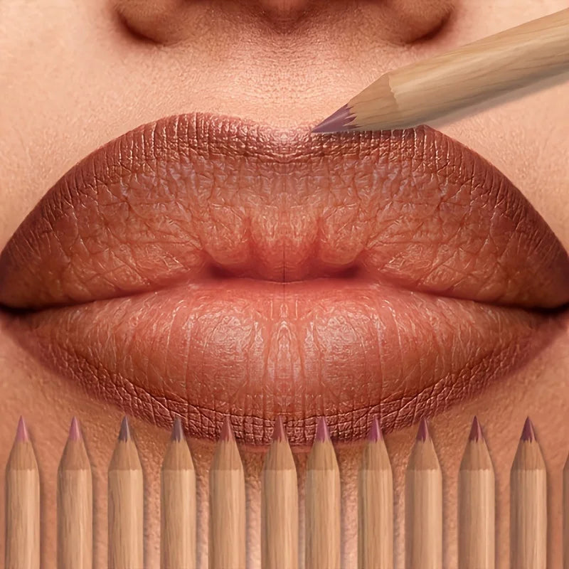 6-Pc Velvet Matte Lip Liner Set - Nude, Berry & Pink Shades