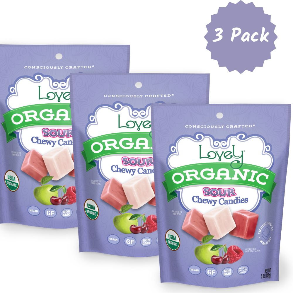 Lovely Organic Sour Chewy Candies